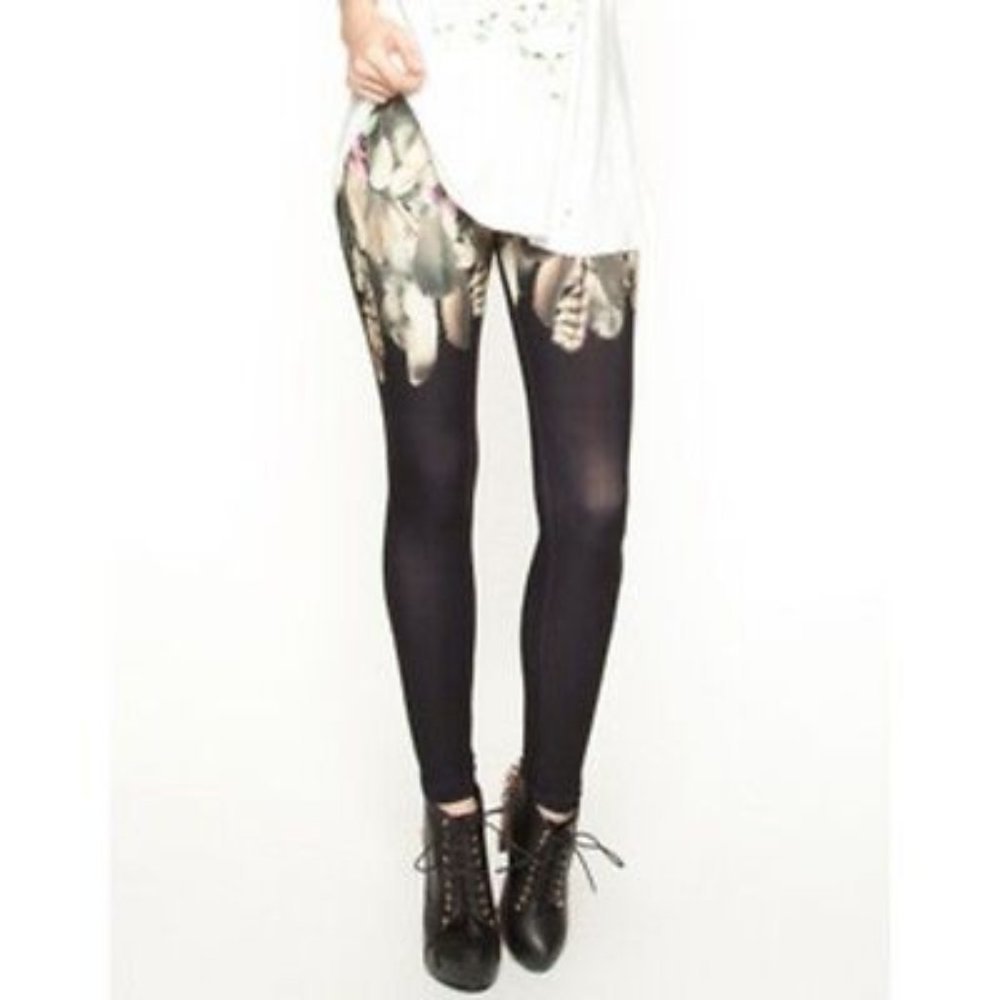 BARDOT Junior  AUSTRALIA Focal FEATHER Printed BOTTOMS Pant Leggings US 6